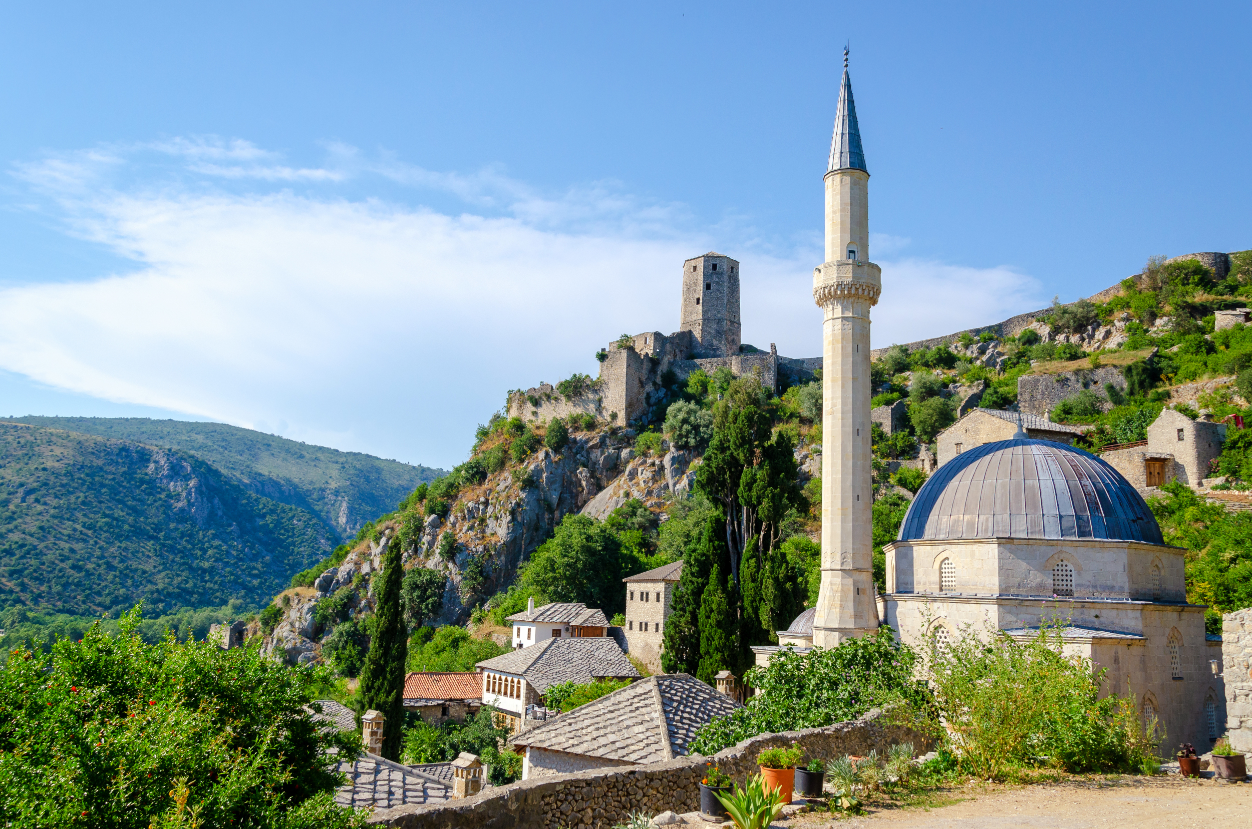 Reiseziel Europa, Bosnien-Herzegowina, Pocitelj, Neretva Moschee